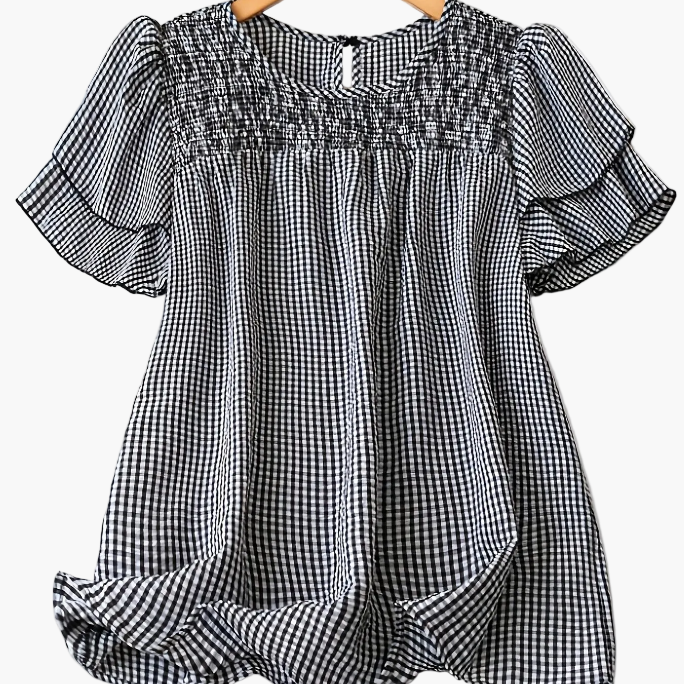 Women's blouse with dots, elegant, short-sleeve, summer, casual & office