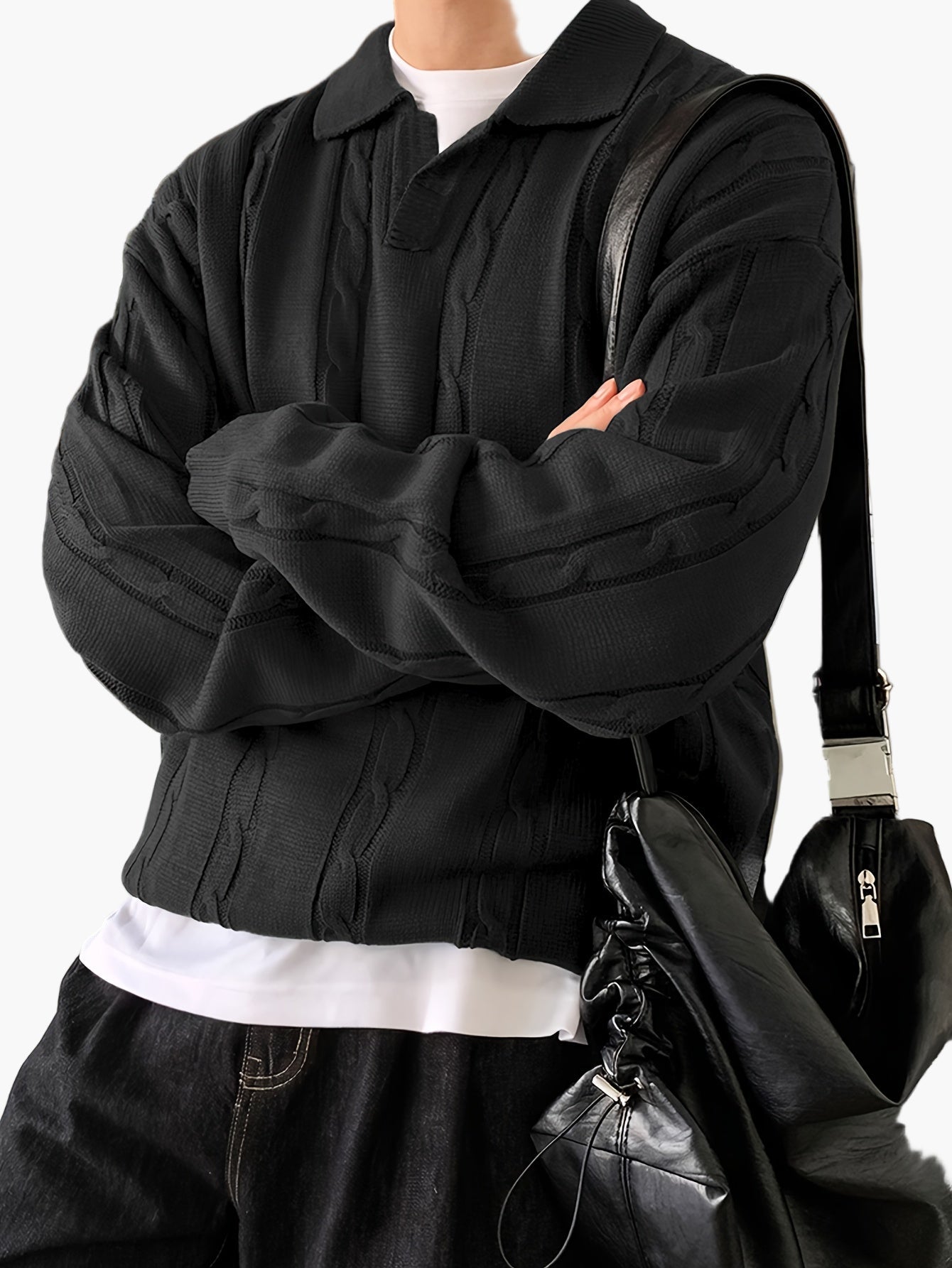 Herren Polo-Strickpullover im Casual-Stil – Modischer Freizeit-Look für Alltag und Ausgehen