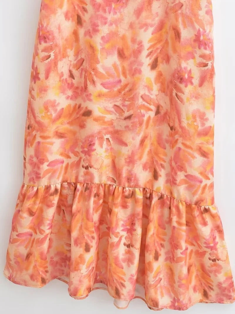 Women's maxi dress with ruffles – Elegant party dress and summer dress in boho style