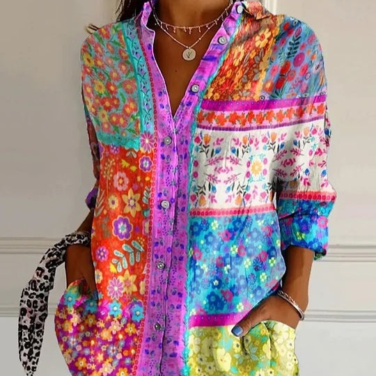 Jessie – Long-sleeved printed shirt