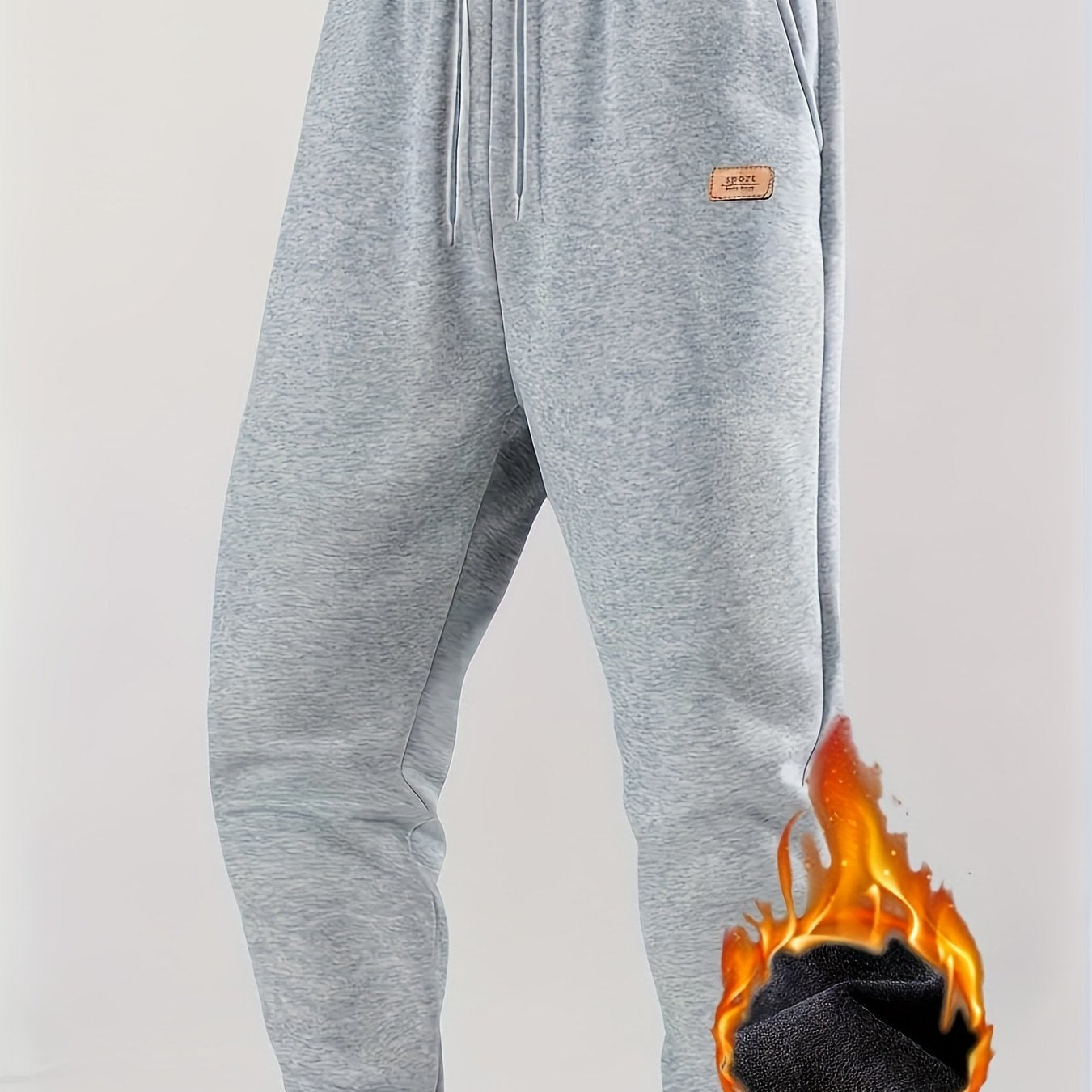 Gefütterte Jogginghose für Herren mit Kordelzug und Bündchen
