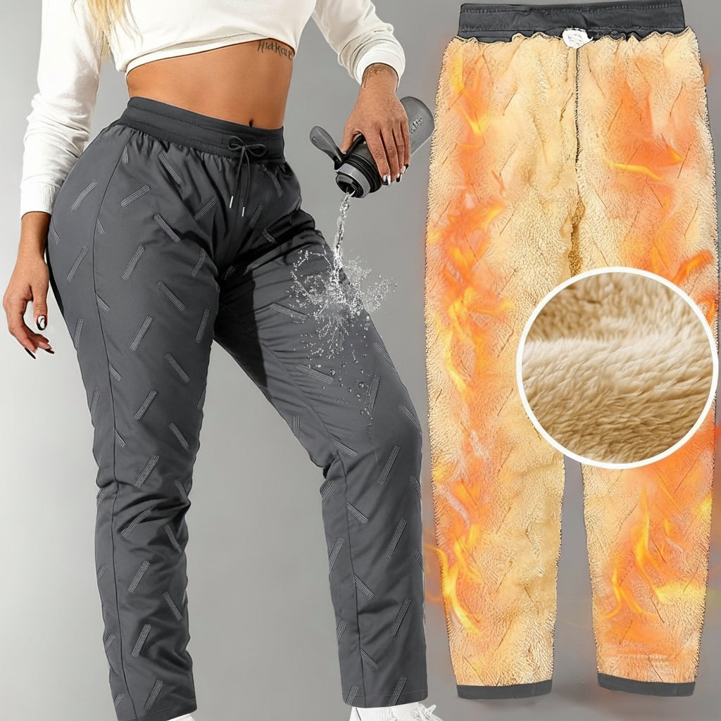 Damen Gefütterte Jogginghose Warm Winter Cargohose Sporthose