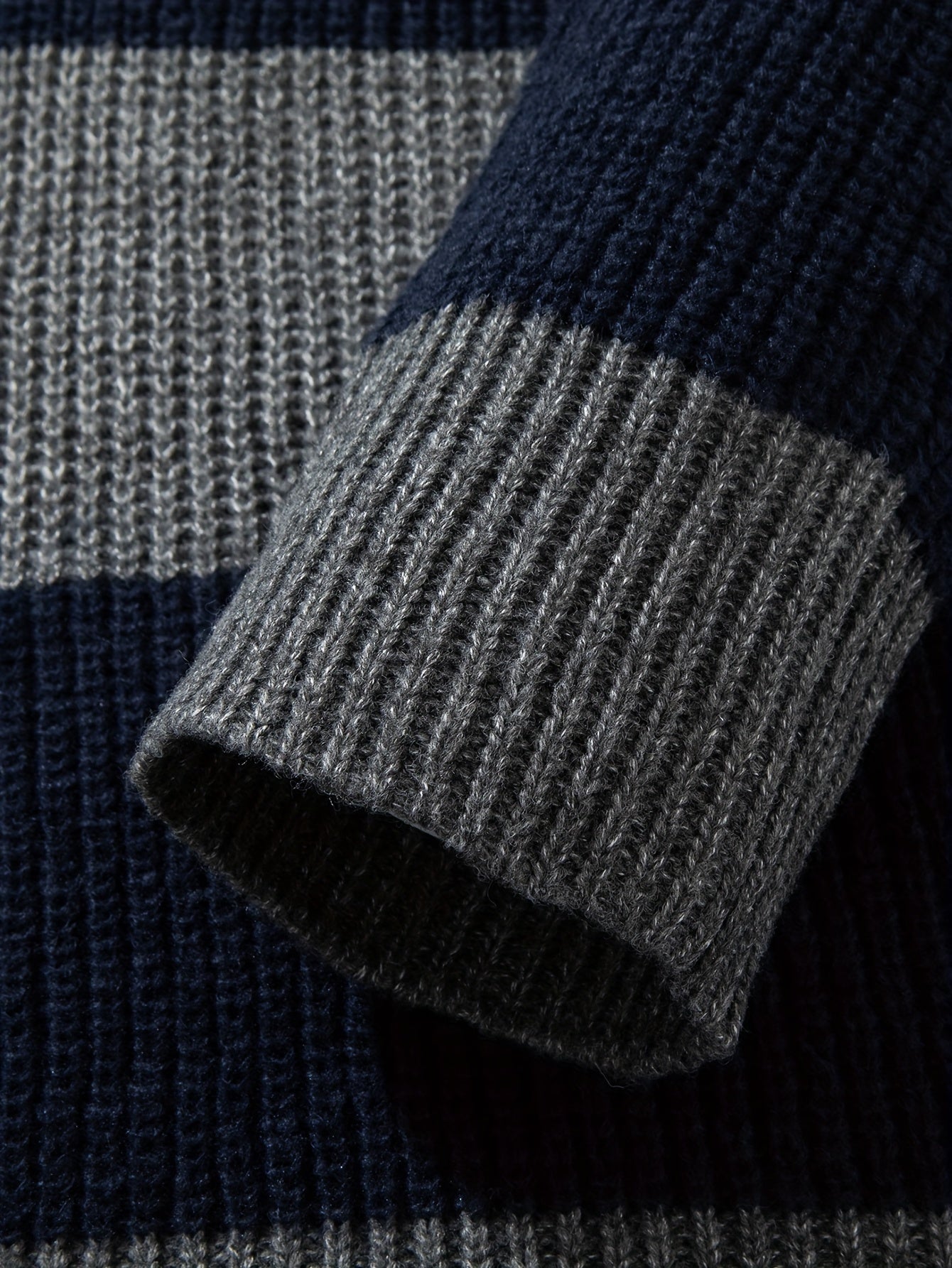Herren Strickpullover mit breiten Streifen – Lässiger Oversize Look für Herbst und Winter