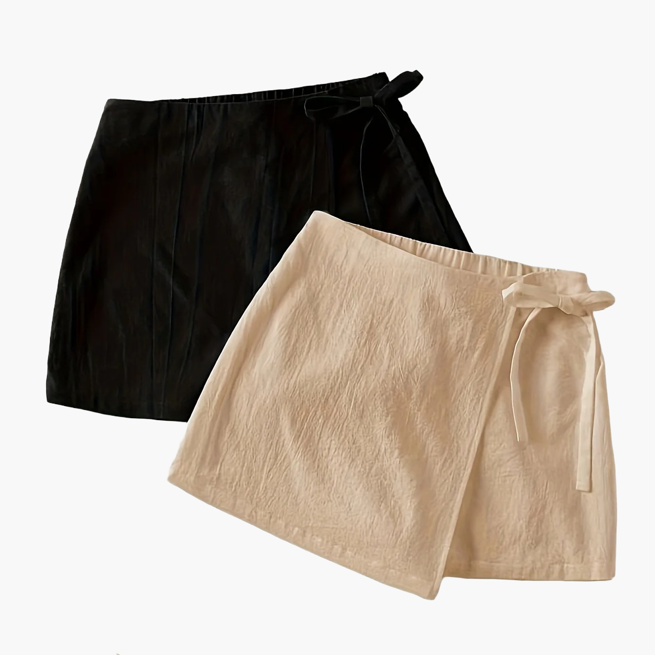 Women's Wrap Skirt with Bow and Tank Top – Elegant Summer Street Style Look