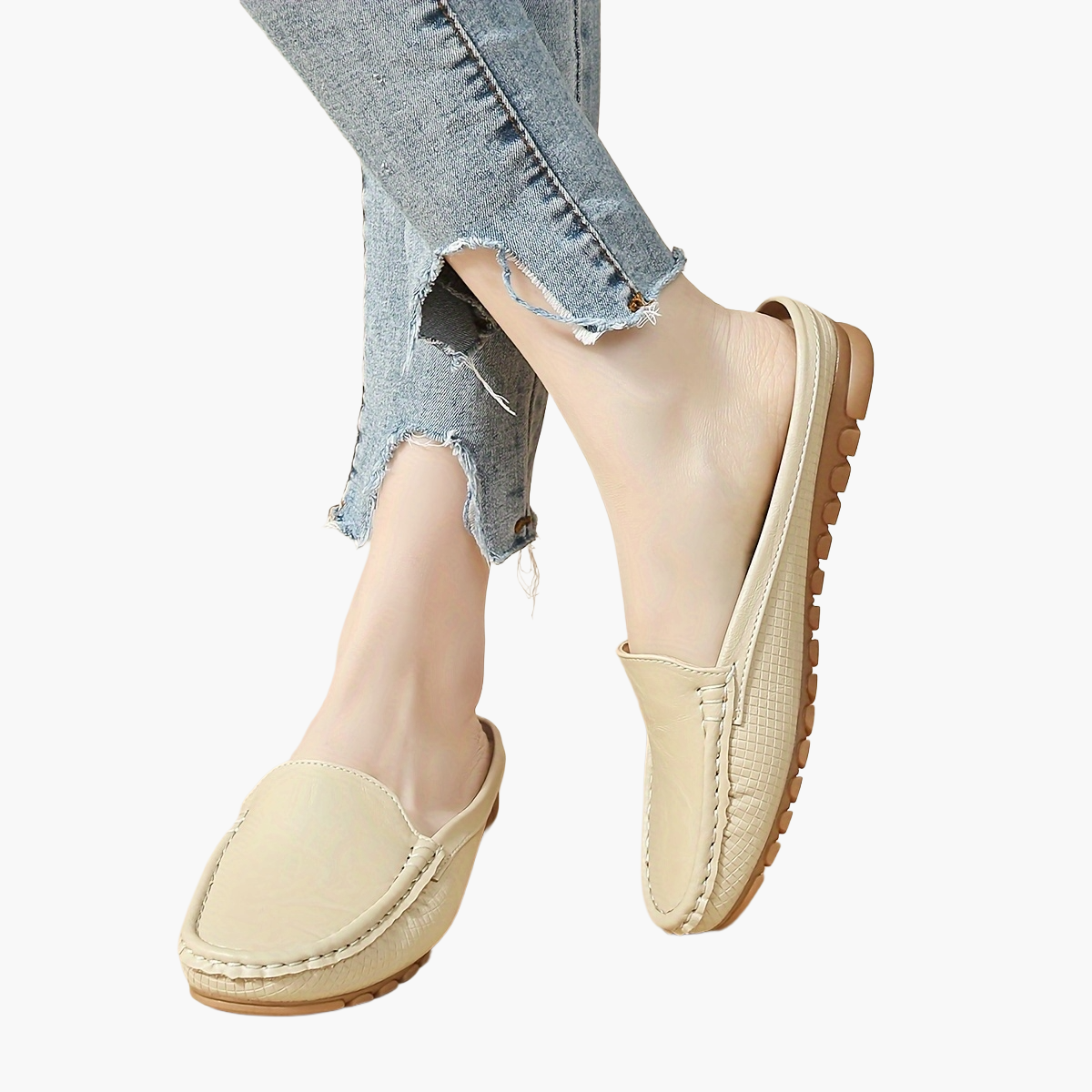 Damen Mokassins Preppy Stil Penny-Loafer Bequem Alltagsschuhe