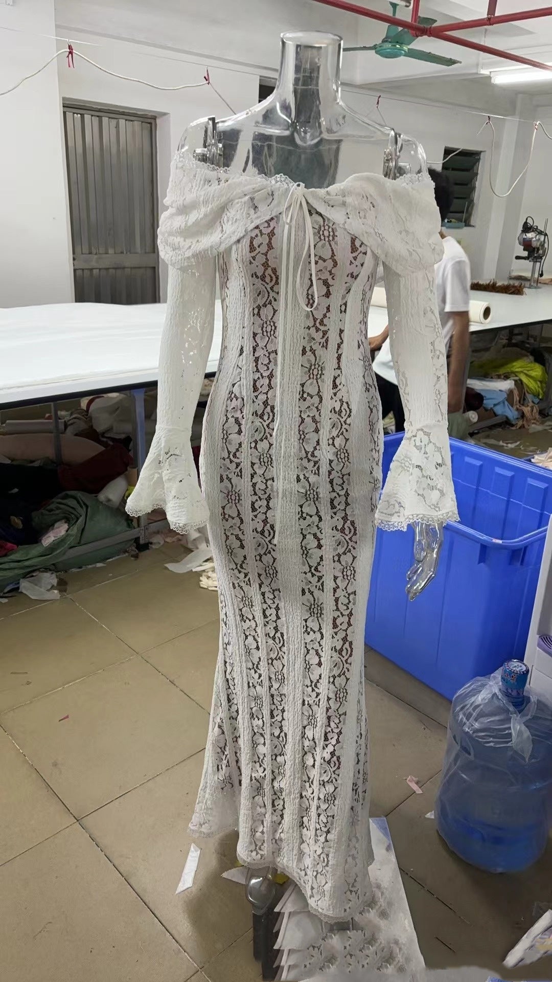 Shannon – Off-Shoulder Dress with Bell Sleeves