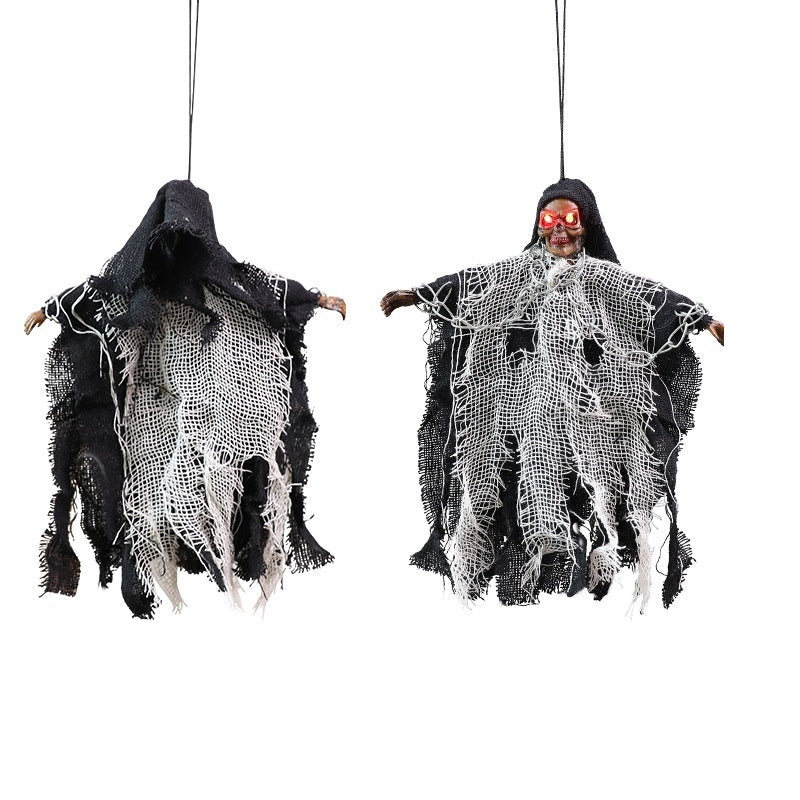 Halloween Hanging Ghost Chain with Glowing Eyes – Creepy Decoration for Halloween Parties