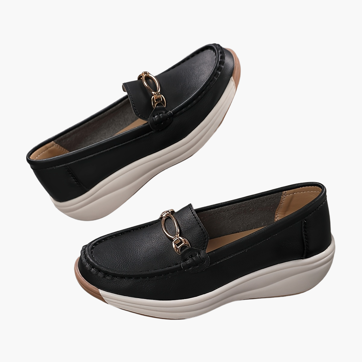 Women's Slip-On Loafer Elegant with Platform – Comfortable Casual Shoes for Everyday and Office