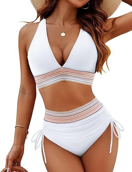 Adele – Hochtailliertes Damen-Bikini-Set mit Schlitz