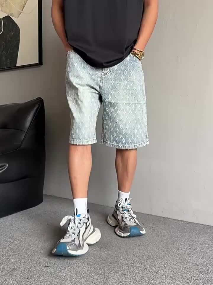 Men's Street Style Bermuda Shorts with Floral Pattern – Casual Leisure Shorts
