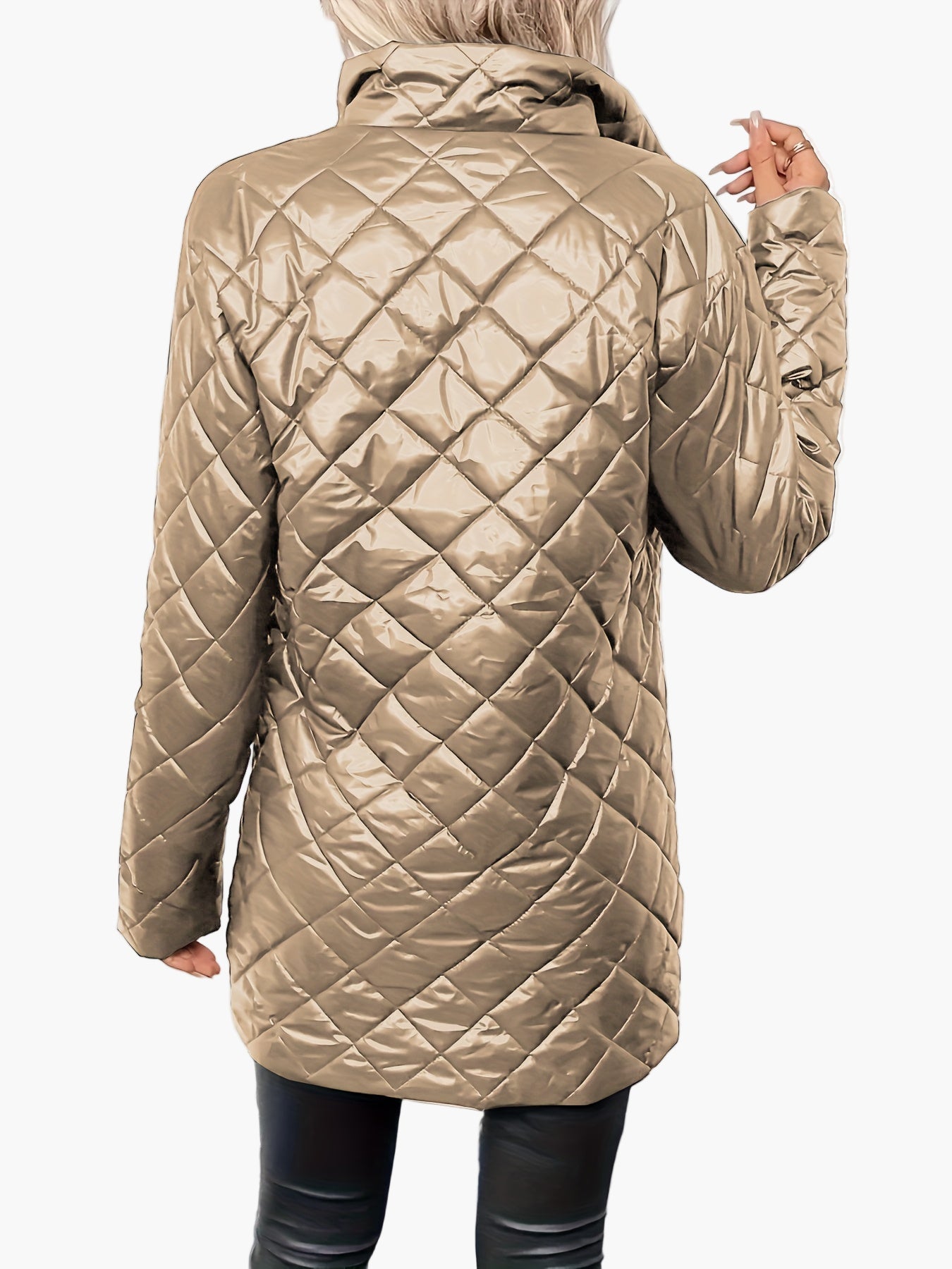 Women's quilted jacket with zipper – fashionable transitional jacket for everyday and leisure use