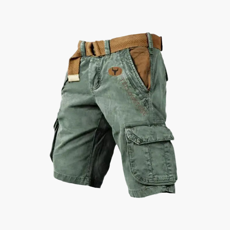 Men's Work Pocket Shorts Yellowstone Outdoor Leisure Sport with Belt