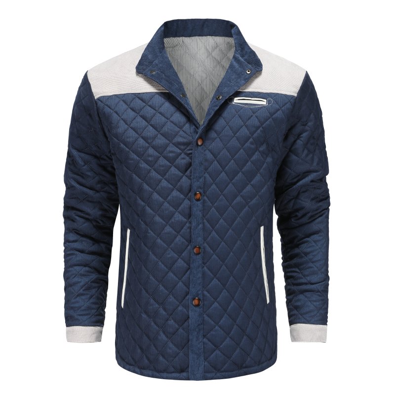 Herren Steppjacke im Patchwork-Stil – Elegante Übergangsjacke für Alltag und Freizeit