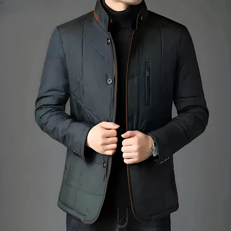 Herren Steppjacke im eleganten Business-Stil – Perfekt für Alltag und Büro