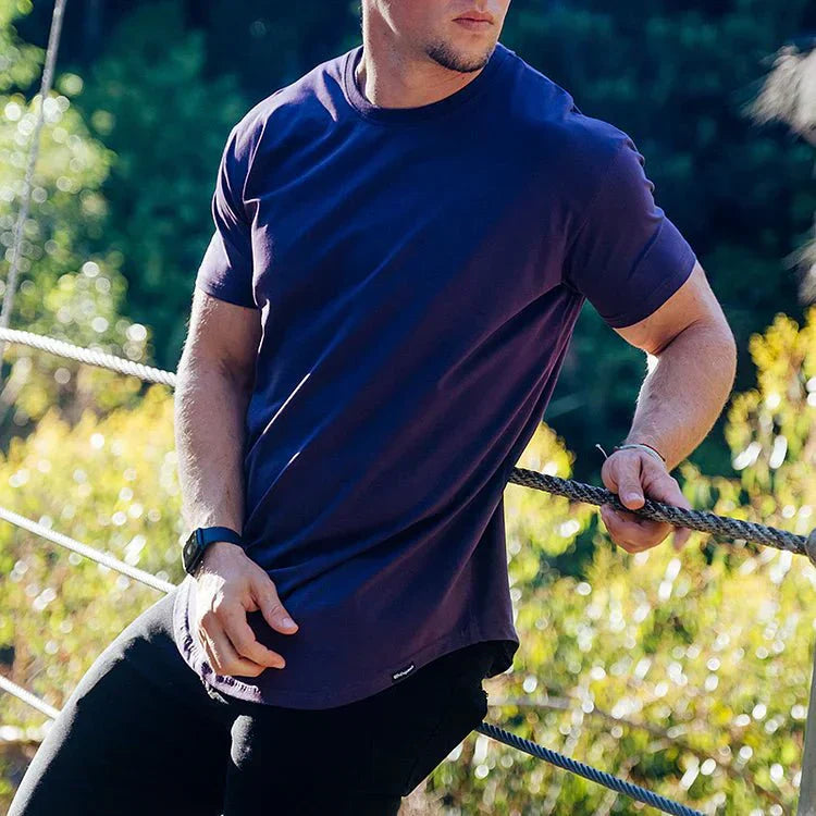 Men's Exercise Shirt Slim Fit – Athletic Muscle Shirt for Training & Leisure