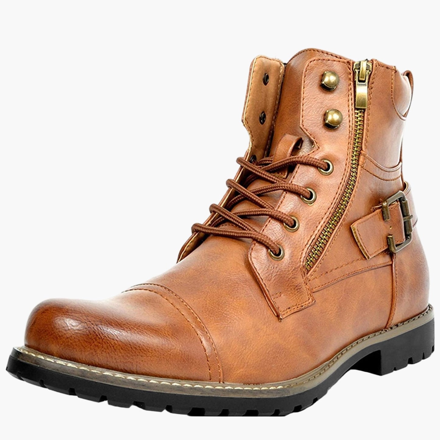 Herren Motorradstiefel Urban Style – Modische Schnürboots für Alltag und Freizeit
