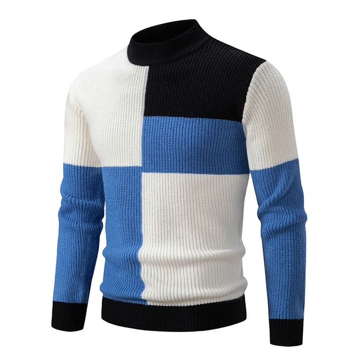 Chris – Colorblock Turtleneck Sweater for Men