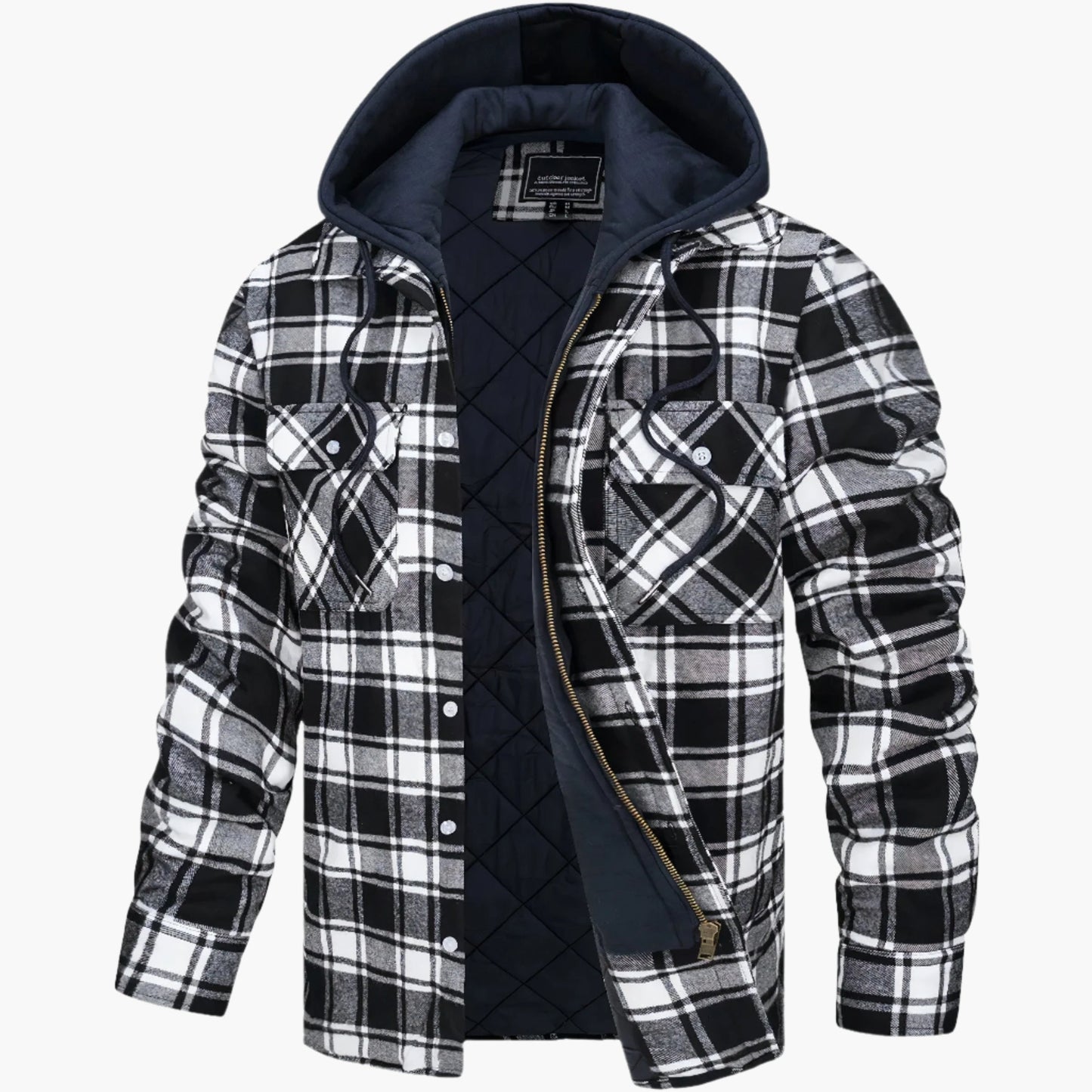 Herren Winter Flanelljacke mit Kapuze – Lässiger Outdoor Style für Herbst & Winter