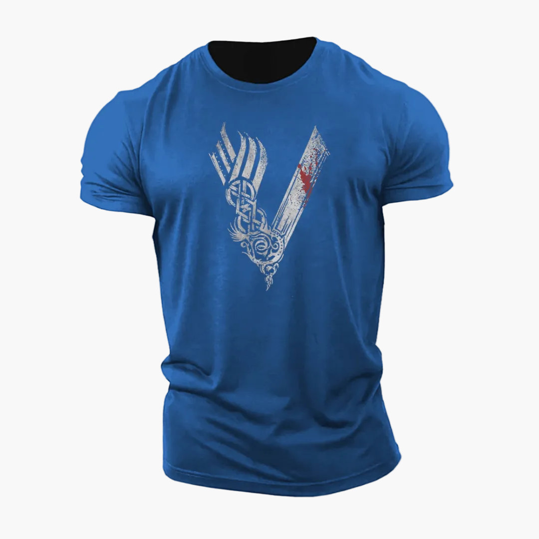 Men's Viking Warrior Shirt – Three-Dimensional Print, Fitted Style, Perfect for Sports and Leisure