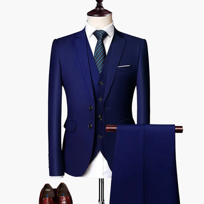 Men's 3-piece Suit Set – Modern Slim Fit for Wedding & Business