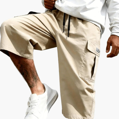 Herren Cargo Shorts Freizeit Knie-Länge mit Taschen – Lässige Streetwear für Alltag und Sport
