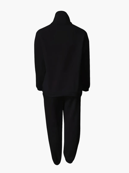 Women's half-zip sweatshirt with stand-up collar – casual streetwear pullover for autumn and winter