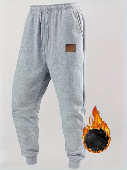 Gefütterte Jogginghose für Herren mit Kordelzug und Bündchen