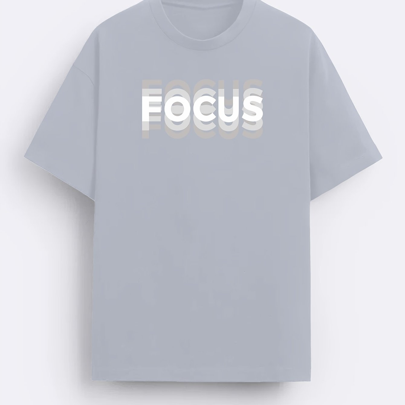 Men's T-Shirt with Trendy FOCUS Print – Urban Motivational Shirt for Leisure & Fitness