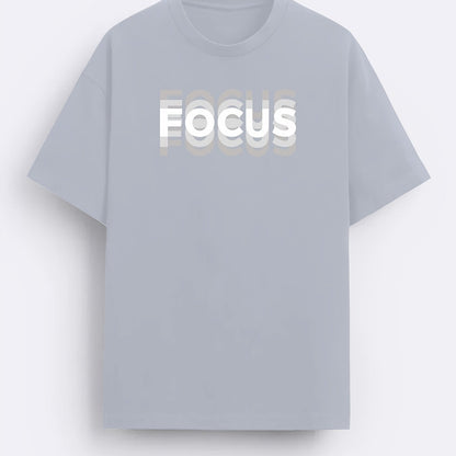 Men's T-Shirt with Trendy FOCUS Print – Urban Motivational Shirt for Leisure & Fitness