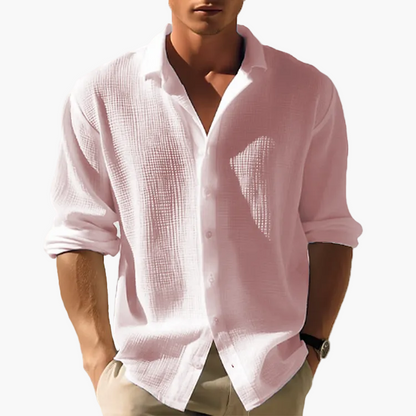 Men's long-sleeve casual shirt with turn-down collar – Modern, lightweight shirt for everyday, office & vacation