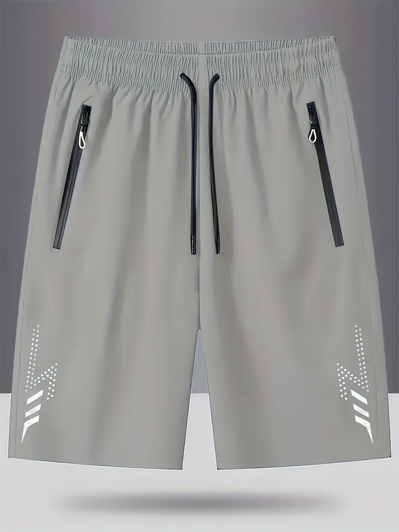 Men's sports shorts with zippered pockets for leisure and training