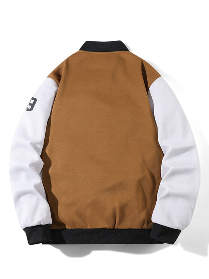 Baseball college jacket with “L A 99” lettering