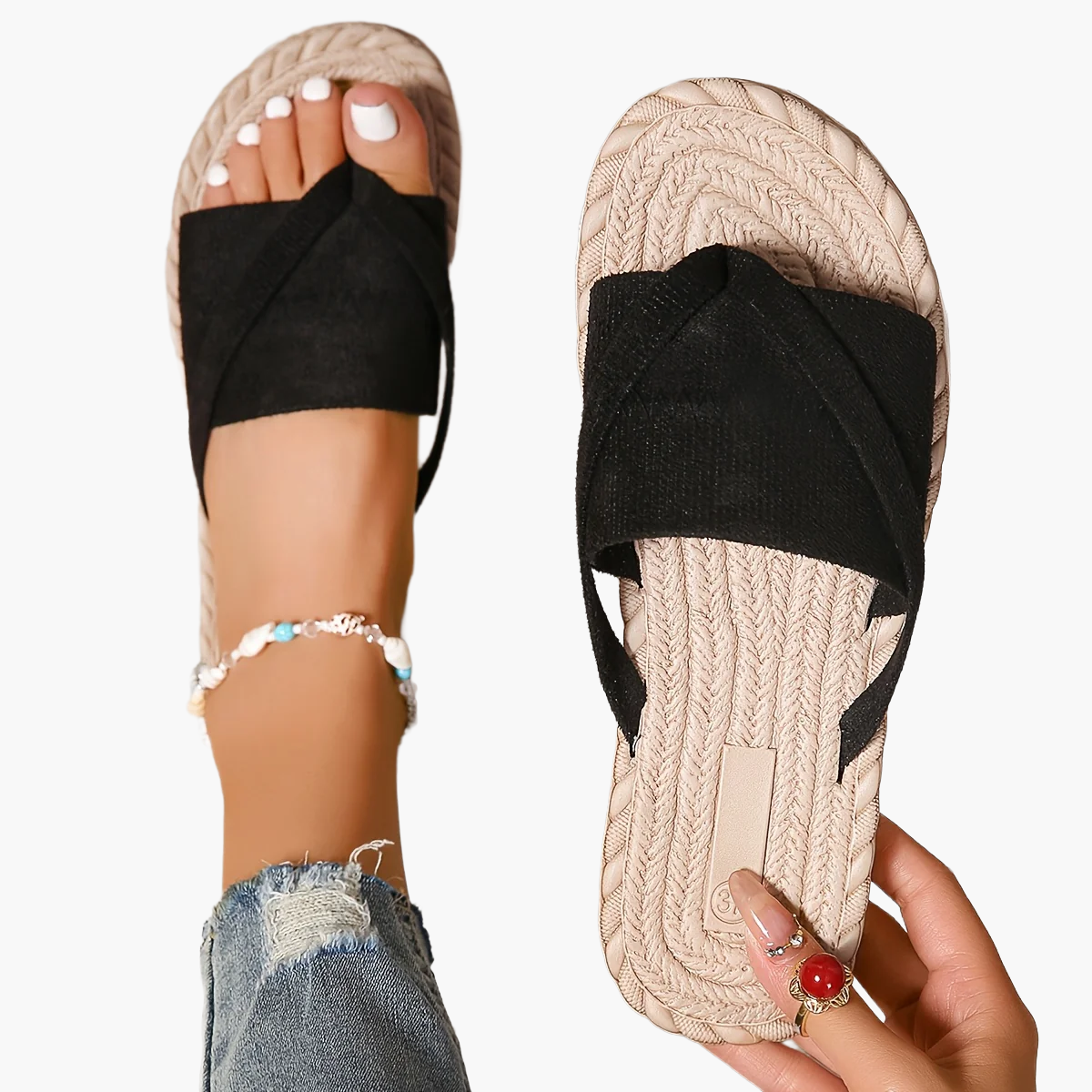Women's Comfort Slip-On Sandals for Leisure and Summer
