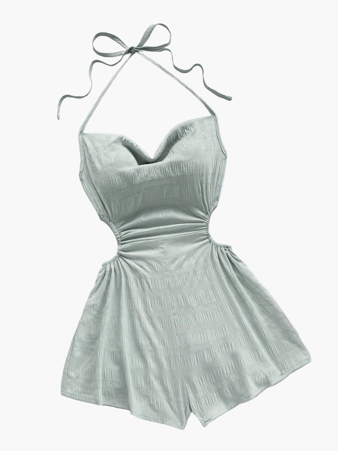 Women's jumpsuit with halter neck and cut-outs – fashionable one-piece for vacation and summer