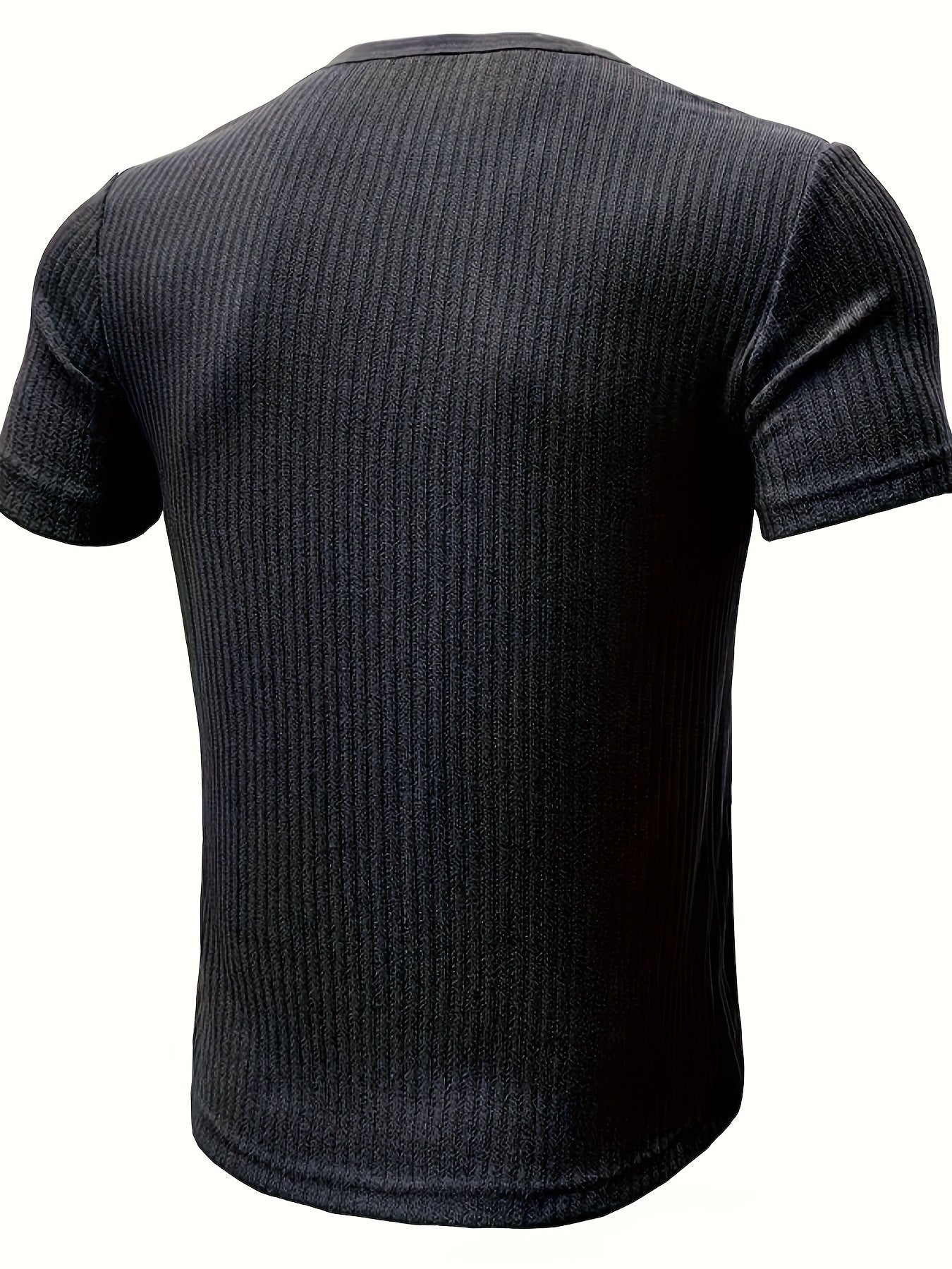 Herren Henley T-Shirt mit Knopfleiste und Streifen – Freizeit Kurzarmshirt für Alltag & Freizeit