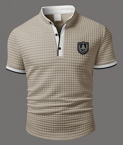Men's Polo Shirt Modern Casual with Stand-up Collar and Button Placket – Stylish Casual Shirt