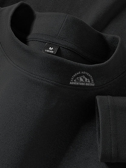 Unisex long-sleeve shirt with stand-up collar – Comfortable top for everyday wear and sports