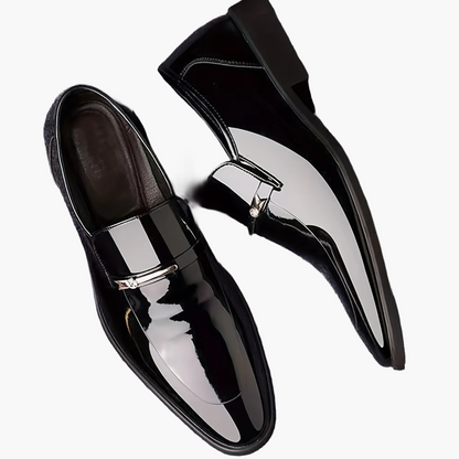 Men's Business Slippers – Elegant Glossy Look, Modern Loafers for Office & Celebrations