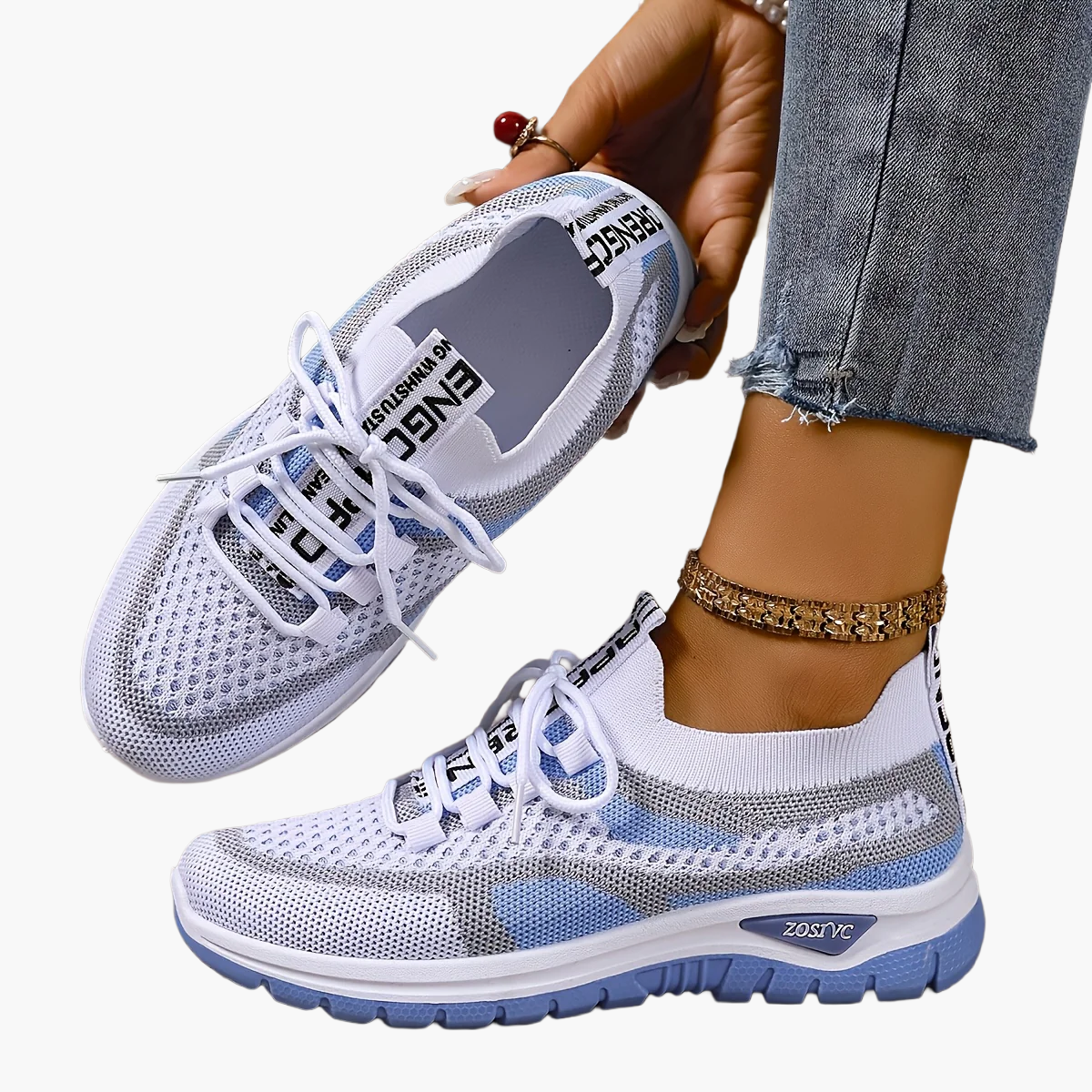 Damen Sneaker Freizeit Sportliche Laufschuhe Atmungsaktiv Komfortabel