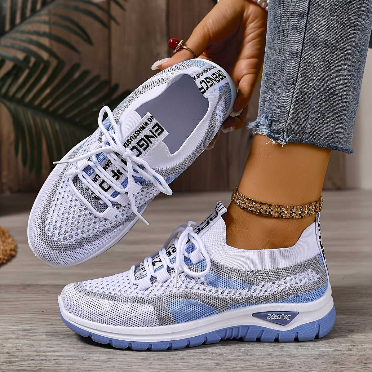 Damen Sneaker Freizeit Sportliche Laufschuhe Atmungsaktiv Komfortabel