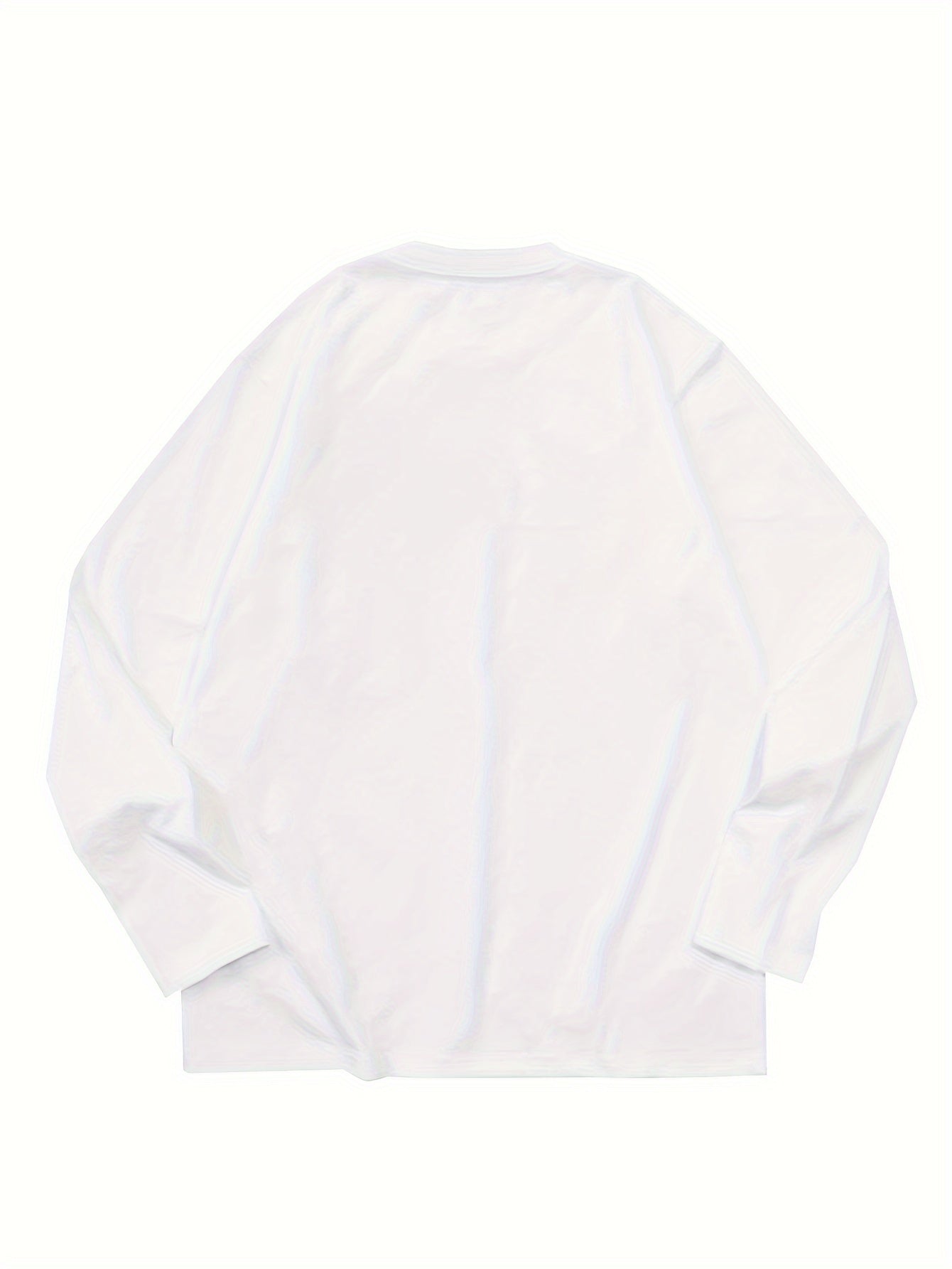 Unisex long-sleeve crew-neck basic shirt, black