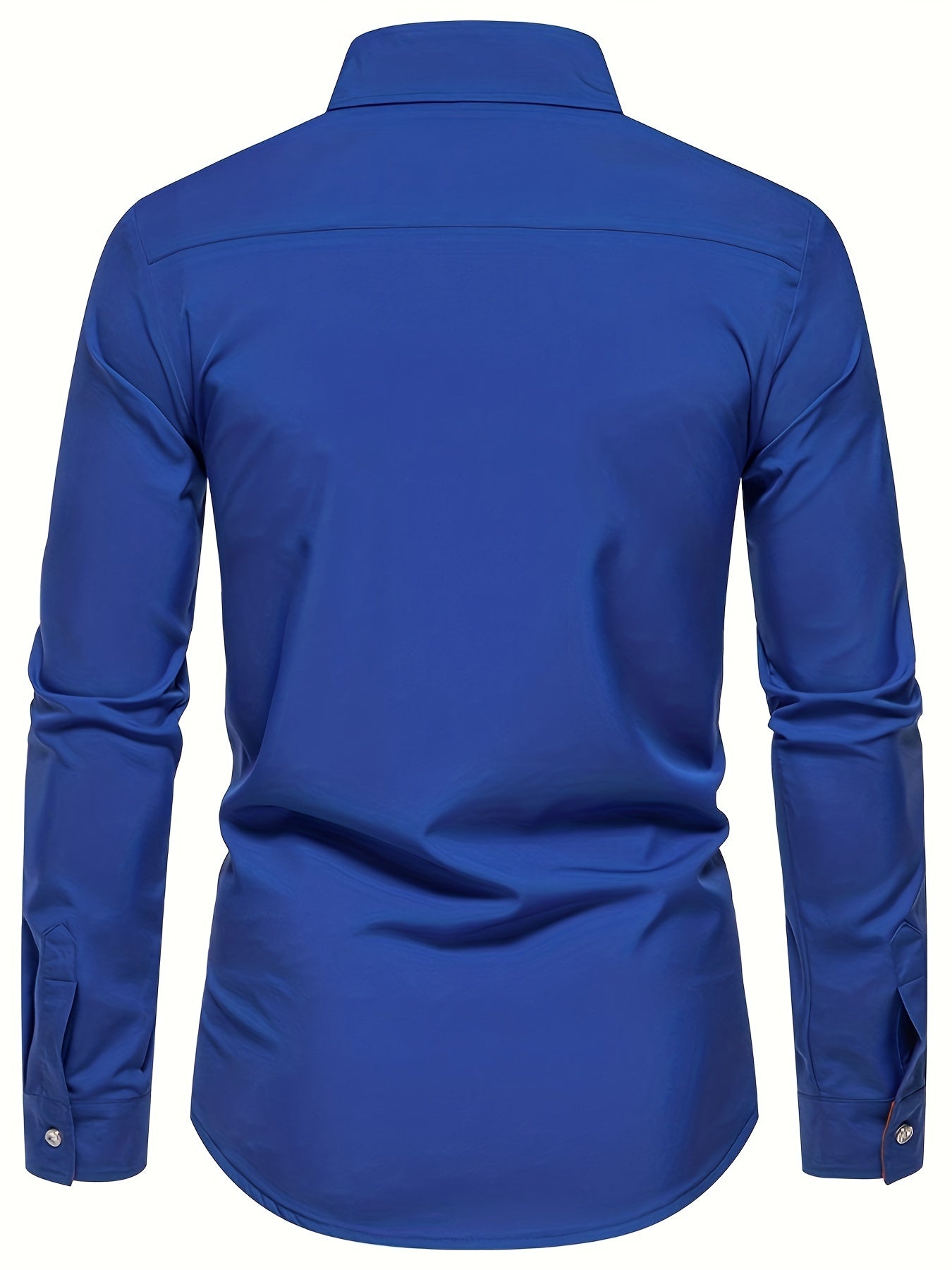 Herren Freizeit Slim Fit Hemd mit Kontrastdetails – Modernes Langarm Business & Casual Shirt