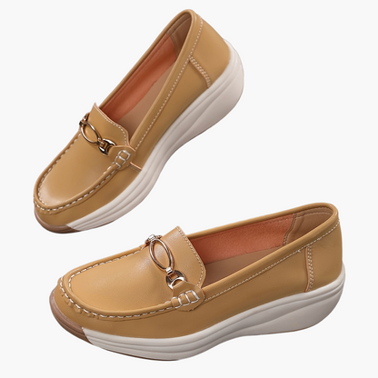 Women's Slip-On Loafer Elegant with Platform – Comfortable Casual Shoes for Everyday and Office