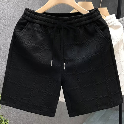Men's casual shorts with modern 3D relief pattern – stylish athleisure for everyday and leisure