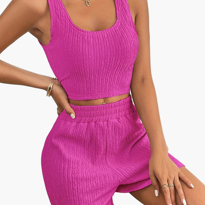 Damen Zweiteiler Set – Modisches Top und Shorts im Casual Look für Alltag & Sommer