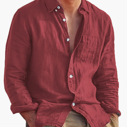 Men's casual shirt with button placket and modern cut for everyday wear and going out