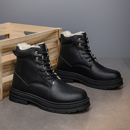 Herren Winterstiefel gefüttert Boots Schnürsenkel warme Stiefel