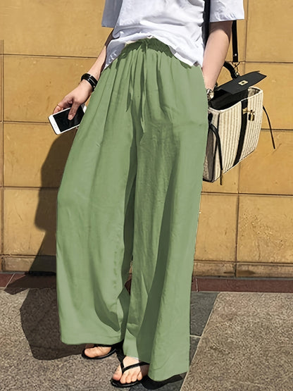 Damen Weite Freizeithose mit Kordelzug – Eleganter, Lässiger Style für Alltag und Urlaub