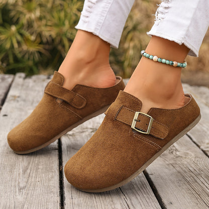 Damen Clogs Mules mit Schnalle – Bequeme Alltagsschuhe im klassischen Stil