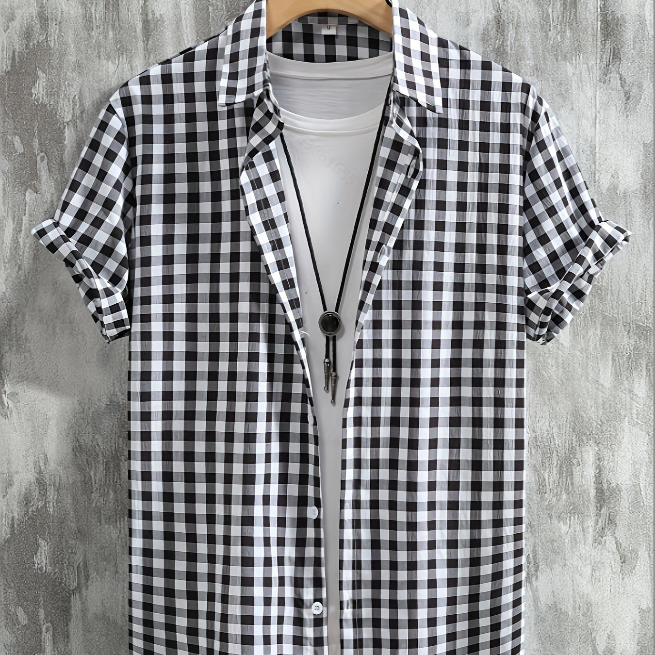 Herren Kurzarm Freizeithemd Kariert – Modernes Button-Down für Alltag und Freizeit